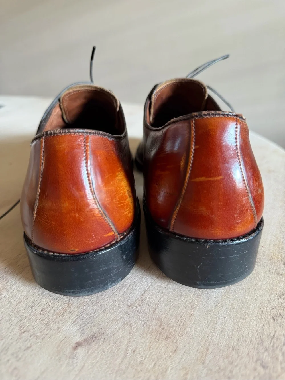 Allen Edmonds  Belgium Burgundy Cap Toe Oxford Formal Vintage Mens Size 11 AAA